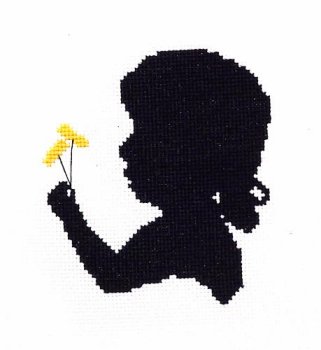 Handblessings - Silhouette Faces - Girl With Dandelion MAIN