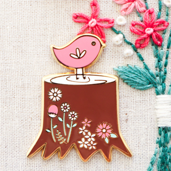 Flamingo Toes Needle Minder - Woodland Birdie MAIN