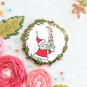 Flamingo Toes Needle Minder - Vintage Santa MAIN