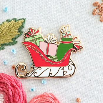 Flamingo Toes Needle Minder - Santa's Sleigh MAIN