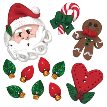 Button Pack - Faithwurks Designs - Holly Jolly Christmas Shadowbox MAIN