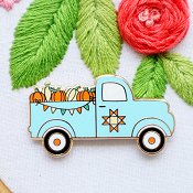 Flamingo Toes Needle Minder - Fall Pumpkin Truck THUMBNAIL