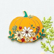 Flamingo Toes Needle Minder - Floral Pumpkin THUMBNAIL