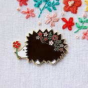 Flamingo Toes Needle Minder - Floral Hedgehog THUMBNAIL