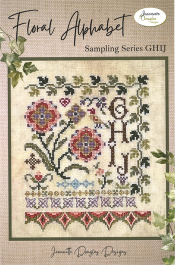 Jeannette Douglas Designs - Floral Alphabet Sampling Series - GHIJ MAIN