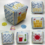 Ladybug Stitches - Small Cube Series - Beach THUMBNAIL