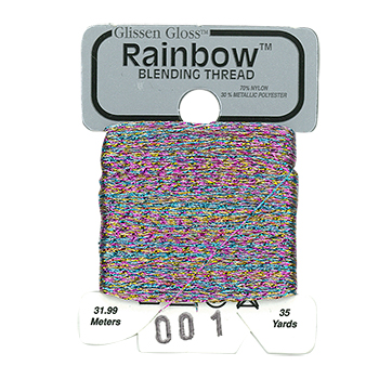 Glissen Gloss Rainbow Blending Thread 001 Multi-White MAIN
