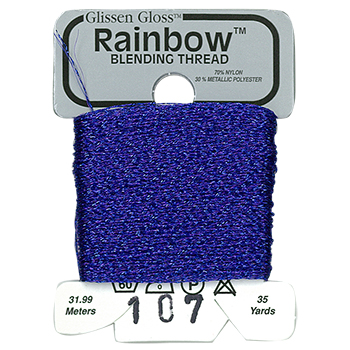 Glissen Gloss Rainbow Blending Thread 107 Royal Blue THUMBNAIL