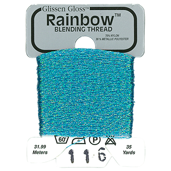 Glissen Gloss Rainbow Blending Thread 116 Iridescent Blue THUMBNAIL