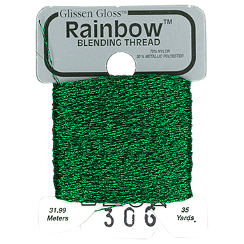 Glissen Gloss Rainbow Blending Thread 306 Emerald Green THUMBNAIL