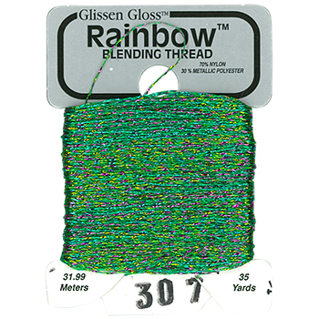 Glissen Gloss Rainbow Blending Thread 307 Multi Green MAIN