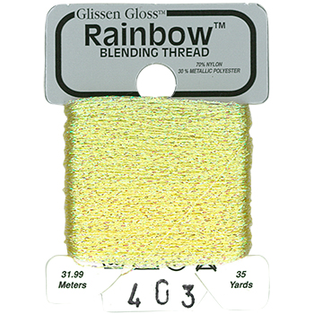 Glissen Gloss Rainbow Blending Thread 403 Iridescent Pastel Yellow MAIN