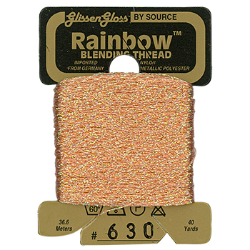 Glissen Gloss Rainbow Blending Thread 630 Iridescent Salmon MAIN