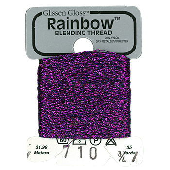 Glissen Gloss Rainbow Blending Thread 710 Double Violet THUMBNAIL