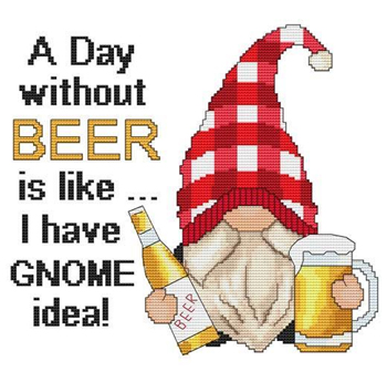 cross stitch wonders marcia manning mr. beer gnome cross stitch pattern