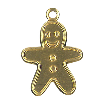 Charm Gold Gingerbread Man MAIN