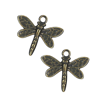 Charm - Dragonfly Antique Gold (Qty 2) MAIN