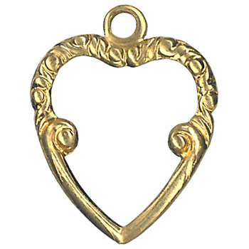Charm Top Ornate Heart Gold MAIN