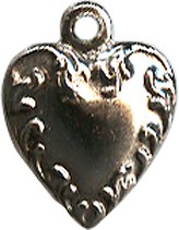 Charm - Heart w/ Vines Antique Silver THUMBNAIL