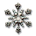 Charm - Antique Silver Snowflake THUMBNAIL