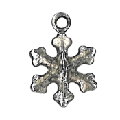 Charm - Antique Silver Snowflake, Small THUMBNAIL