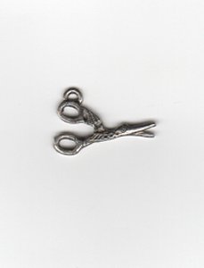 Charm - Antique Silver Stork Scissors MAIN