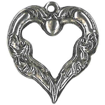Charm Ornate Silver Heart MAIN