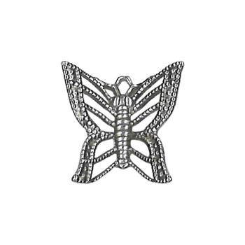 Flying Butterfly Charm - Antique Silver MAIN