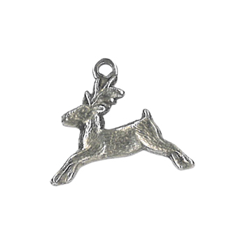 Charm - Reindeer Antique Silver MAIN