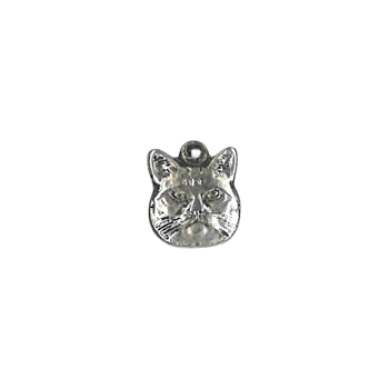 Charm - Cat Face Tiny Antique Silver MAIN