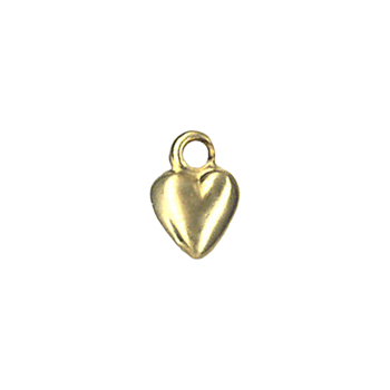 Charm - Puffy Heart Tiny Gold MAIN