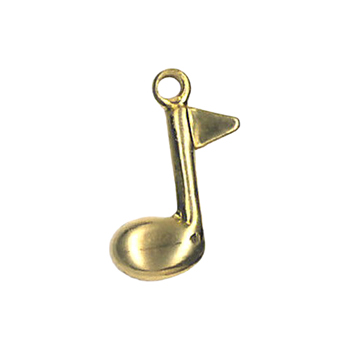 Charm Music Note Brass MAIN