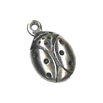 Charm - Antique Silver Ladybug MAIN