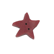Jabco Button - 3459.M Medium Folk Art Red Star Button THUMBNAIL