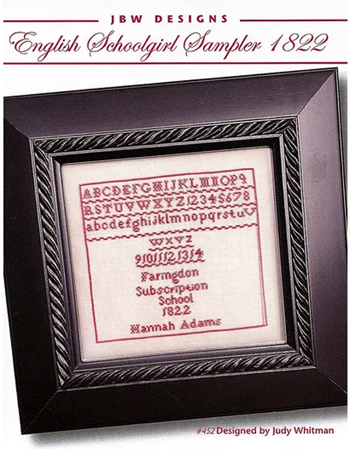 JBW Designs - English Schoolgirl Sampler 1822 MAIN