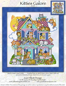 joan elliott designs cross stitch kitties galore JE254 stoney creek ...