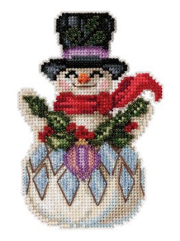 Jim Shore by Mill Hill - Snowman with Holly MAIN
