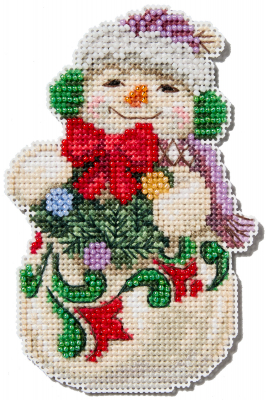 Jim Shore by Mill Hill - Snowman with Earmuffs MAIN