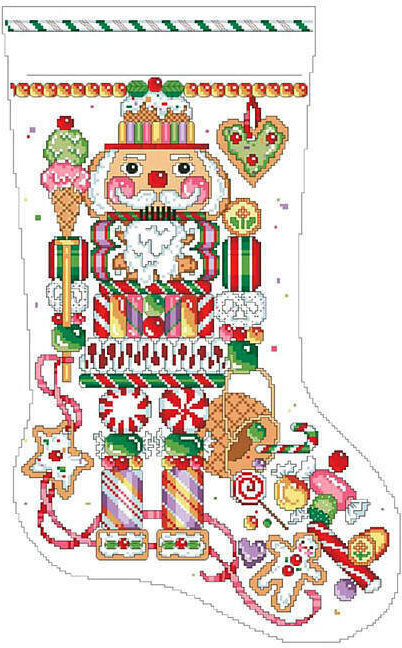Kooler Design Studio - Candy Nutcracker Stocking #1759 THUMBNAIL