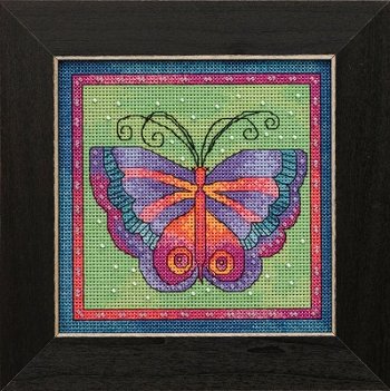 Laurel Burch - Flying Colors By Mill Hill - Butterfly Lime MAIN