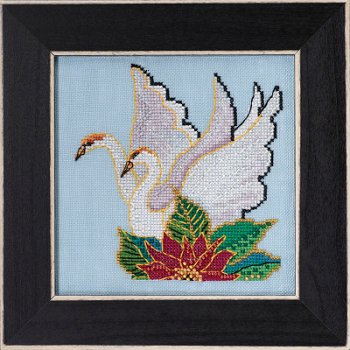 Laurel Burch by Mill Hill - White Swans MAIN