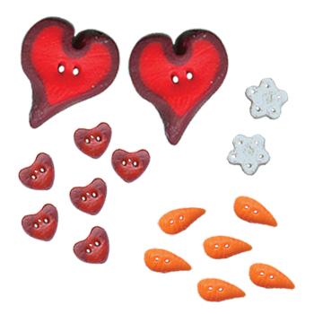 Button Pack - Heart Melt Snowmen MAIN