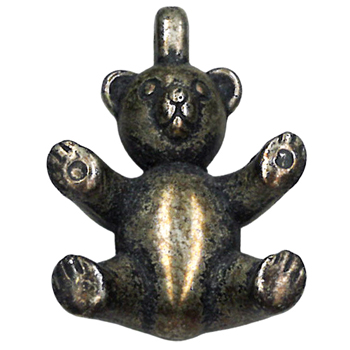Charm Teddy Bear Antique Silver MAIN