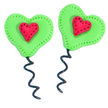 Magnets - Snowmen of the Month - June Heart Balloons, Set of 2 MAIN