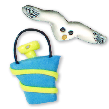Magnets - Snowmen of the Month - July Seagull & Pail MAIN