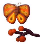 Magnets - March Butterfly & Twig with Berries THUMBNAIL