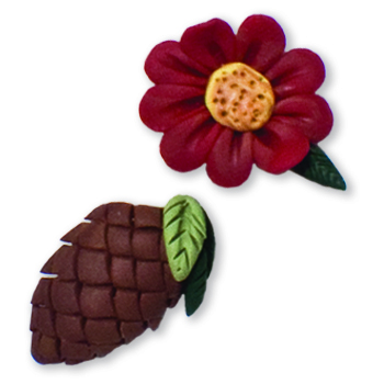 Magnets - October Flower & Pine Cone MAIN