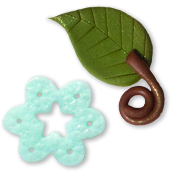 Magnets - January Star Snowflake & Curly Stem Leaf MAIN