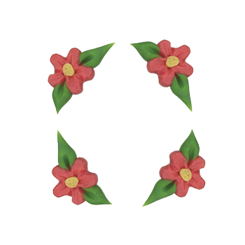 Magnets - Flowers with Leaves, Set of 4 (Winter 2025) MAIN