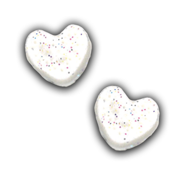 Magnets - White Glitter Heart, Set of 2 (Spring 2026) MAIN